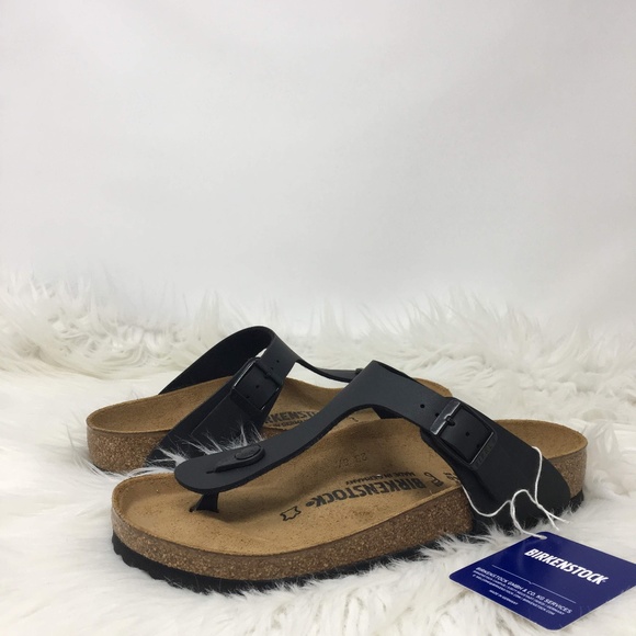 Birkenstock Gizeh Black Cork Thong Sandals - Picture 4 of 8